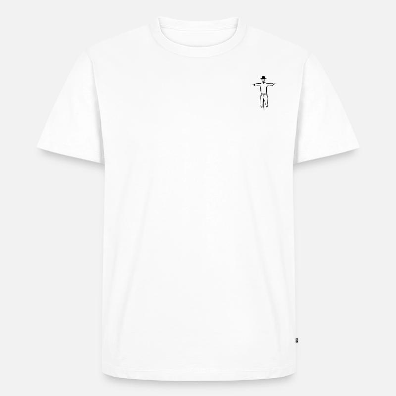 Vogelscheuche - Männer Premium Bio T-Shirt - Weiß