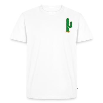Cactus N°6 - Men's Premium Organic T-Shirt - white - Front - Nico (187cm)