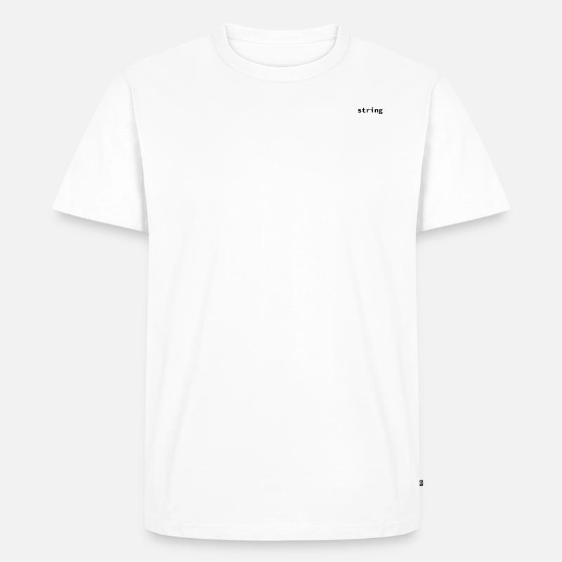 Code in Strings Black - Männer Premium Bio T-Shirt - Weiß