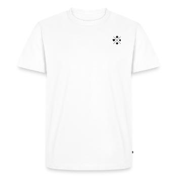 Symboles de Skat | Couleurs de la carte Minimal - T-shirt Premium bio Homme - blanc - Devant - Nico (187cm)