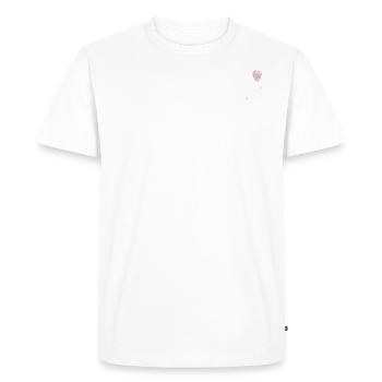 pink pink with white contour - Men's Premium Organic T-Shirt - white - Front - Nico (187cm)