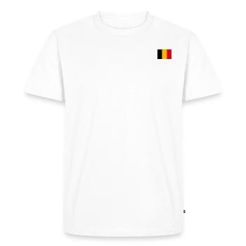 Belgique Drapeau - T-shirt Premium bio Homme - blanc - Devant - Nico (187cm)