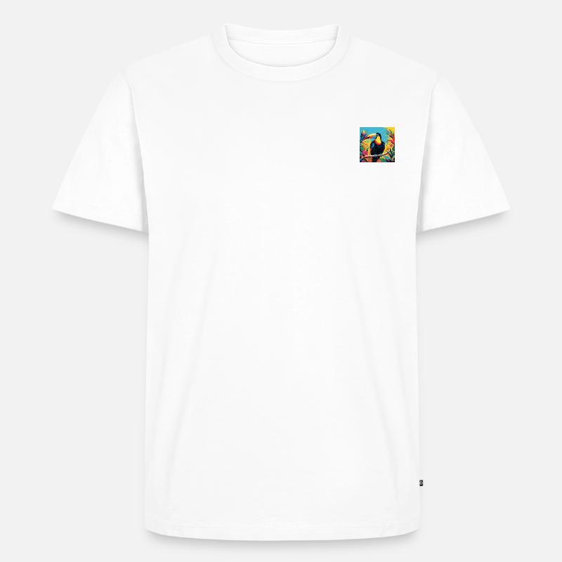 Tukan - Männer Premium Bio T-Shirt - Weiß