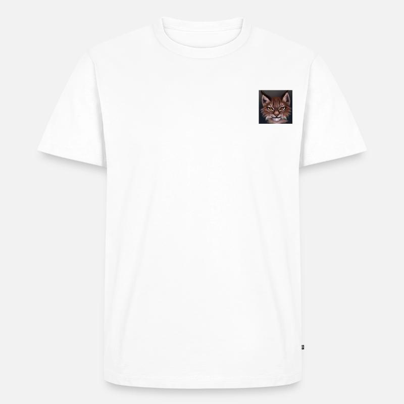 Junger Luchs - Männer Premium Bio T-Shirt - Weiß