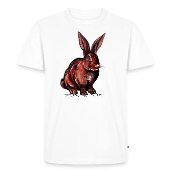 Rabbit - Men's Premium Organic T-Shirt - white - Front - Nico (187cm)