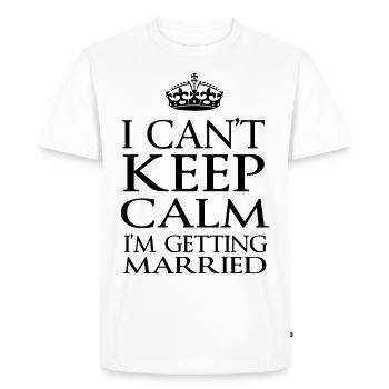 Marry wedding T-shirt hen party - Men's Premium Organic T-Shirt - white - Front - Nico (187cm)