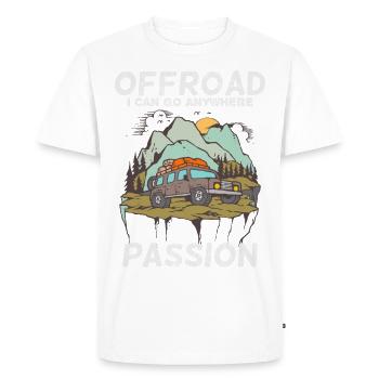 Offroad Passion svg dark - T-shirt Premium bio Homme - blanc - Devant - Nico (187cm)