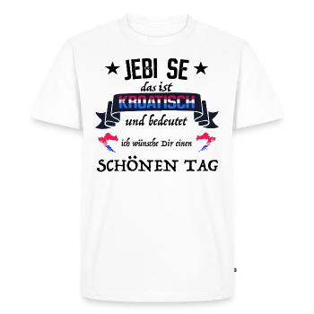 Tasse Jebi Se Kroatien - Männer Premium Bio T-Shirt - Weiß - Vorne - Nico (187cm)