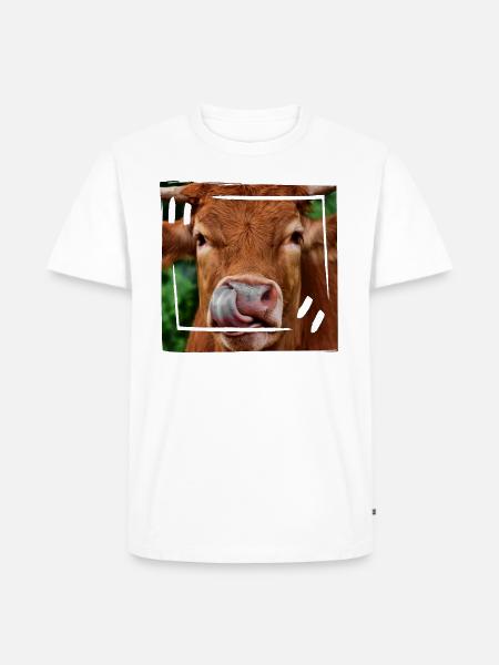 Du boeuf - T-shirt Premium bio Homme - blanc