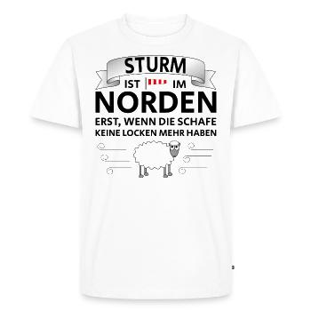 STORM NORTH SHEEP LURE - Men's Premium Organic T-Shirt - white - Front - Nico (187cm)