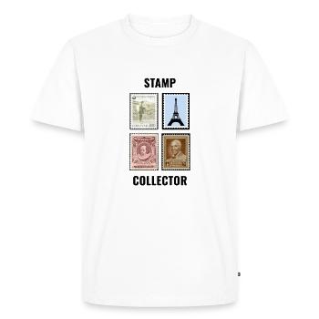 Stamp Collecting Collector Philatelist - Men's Premium Organic T-Shirt - white - Front - Nico (187cm)