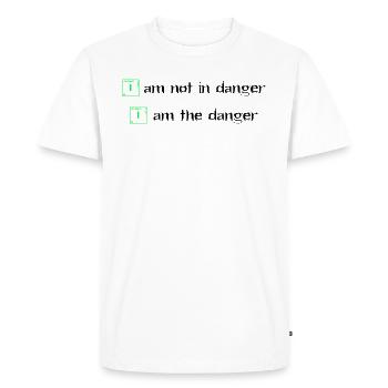 I am not in danger I am the danger Heisenberg - Men's Premium Organic T-Shirt - white - Front - Nico (187cm)