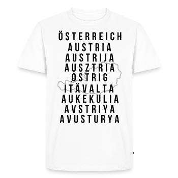 AUSTRIA - Men's Premium Organic T-Shirt - white - Front - Nico (187cm)