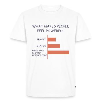 Programmeur informatique Codeurs Software Engineer Gift - T-shirt Premium bio Homme - blanc - Devant - Nico (187cm)
