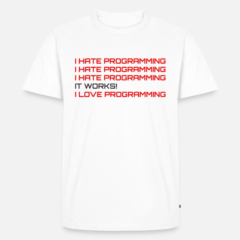Computerprogrammierer Codierer Software Engineers Geschenk - Männer Premium Bio T-Shirt - Weiß