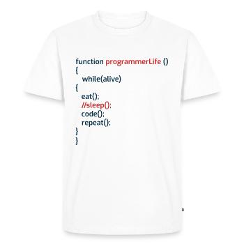 Programmeur informatique Codeurs Software Engineers Gift - T-shirt Premium bio Homme - blanc - Devant - Nico (187cm)