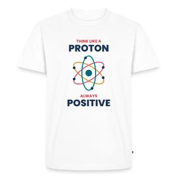 Science Sayings Physics Funny Gift - Men's Premium Organic T-Shirt - white - Front - Nico (187cm)