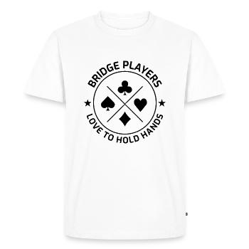 Play Cards Bridge game Addict Fan Player Gamer - Men's Premium Organic T-Shirt - white - Front - Nico (187cm)