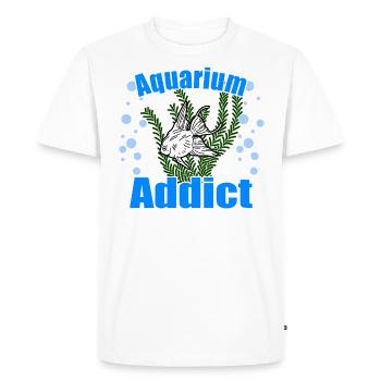 Aquarium Addict aquariophile aquariophile - T-shirt Premium bio Homme - blanc - Devant - Nico (187cm)