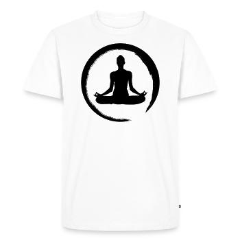 Zen Circle Buddhism - Men's Premium Organic T-Shirt - white - Front - Nico (187cm)
