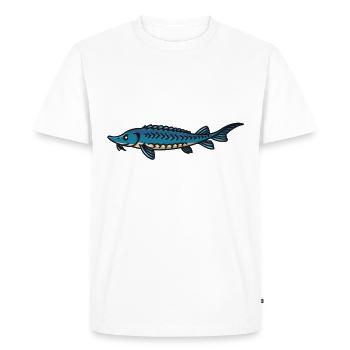 Sturgeon angler fishing gifts angler dad gift - Men's Premium Organic T-Shirt - white - Front - Nico (187cm)