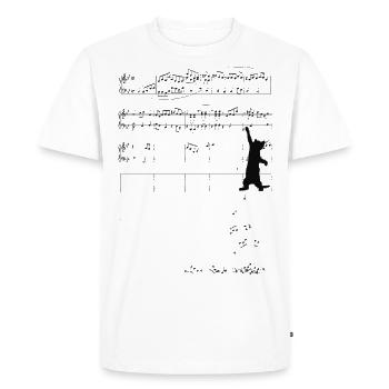 Musical notes with cats - Men's Premium Organic T-Shirt - white - Front - Nico (187cm)