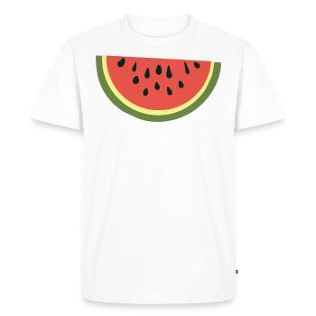 Melon melons fruits melon dames - T-shirt Premium bio Homme - blanc - Devant - Nico (187cm)