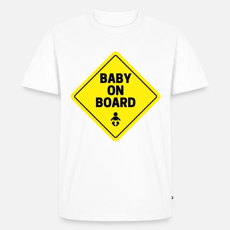 bébé à bord - T-shirt Premium bio Homme - blanc