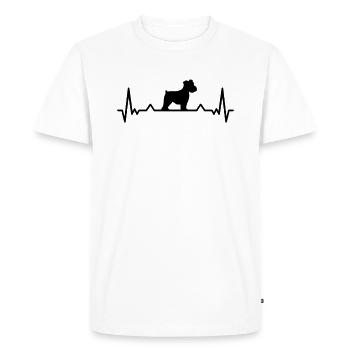 Cadeau pour chien de famille Schnauzer miniature - T-shirt Premium bio Homme - blanc - Devant - Nico (187cm)