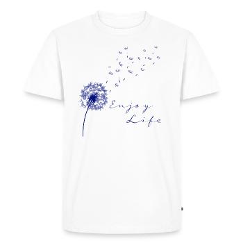 Enjoy Life Dandelion Dandelion Ease - T-shirt Premium bio Homme - blanc - Devant - Nico (187cm)