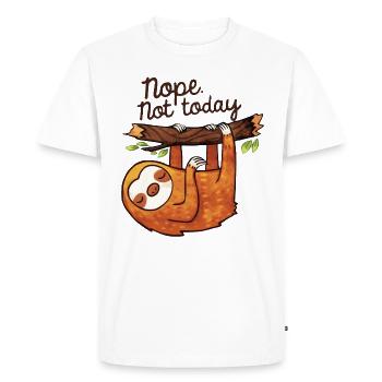 NOPE NO TODAY ! - T-shirt Premium bio Homme - blanc - Devant - Nico (187cm)