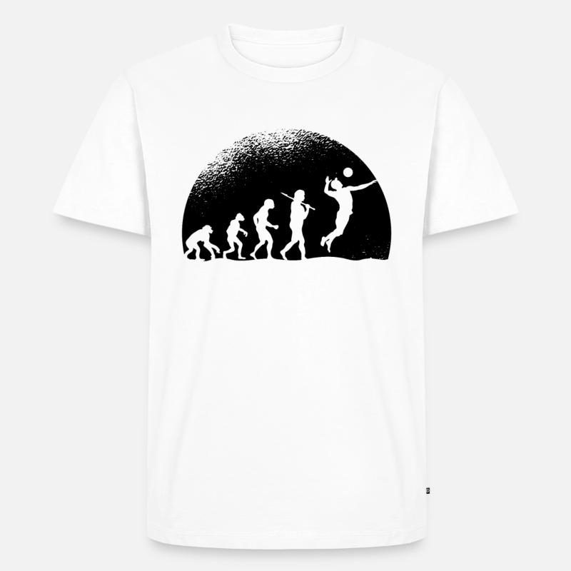 Evolution Volleyball - Männer Premium Bio T-Shirt - Weiß