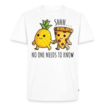 Pizza Hawaï Ananas Pizza Il n’y a pas besoin de - T-shirt Premium bio Homme - blanc - Devant - Nico (187cm)