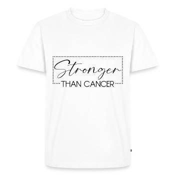 Plus fort que le cancer - T-shirt Premium bio Homme - blanc - Devant - Nico (187cm)