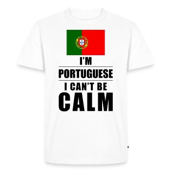 Portuguese saying - Men's Premium Organic T-Shirt - white - Front - Nico (187cm)