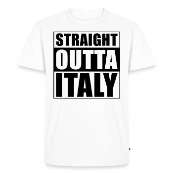 Straight outta Italy - Men's Premium Organic T-Shirt - white - Front - Nico (187cm)