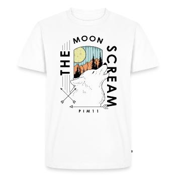Le cri de lune (couleur) - T-shirt Premium bio Homme - blanc - Devant - Nico (187cm)