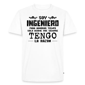 Soy Ingeniero Solo Asume Que Siempre Tengo La - T-shirt Premium bio Homme - blanc - Devant - Nico (187cm)