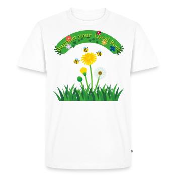 Support your Local Bees - Men's Premium Organic T-Shirt - white - Front - Nico (187cm)