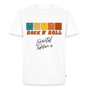 Rock N' Roll "Limited Edition" - Men's Premium Organic T-Shirt - white - Front - Nico (187cm)