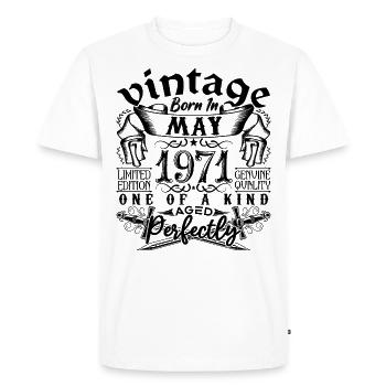 Birthday 1971 May 1971! born May 1971 - Men's Premium Organic T-Shirt - white - Front - Nico (187cm)
