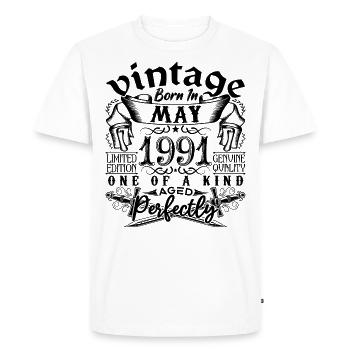 Birthday 1991 May 1991! born May 1991 - Men's Premium Organic T-Shirt - white - Front - Nico (187cm)