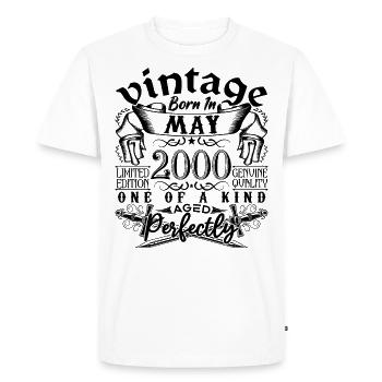 Birthday 2000 May 2000! born May 2000 - Men's Premium Organic T-Shirt - white - Front - Nico (187cm)