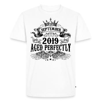 Birthday 2019 September 2019 born in September - Men's Premium Organic T-Shirt - white - Front - Nico (187cm)