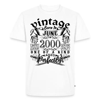 Birthday 2000 June 2000! born June 2000 - Men's Premium Organic T-Shirt - white - Front - Nico (187cm)