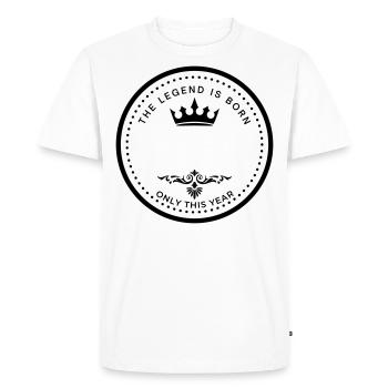 Naissance personnalisable - T-shirt Premium bio Homme - blanc - Devant - Nico (187cm)