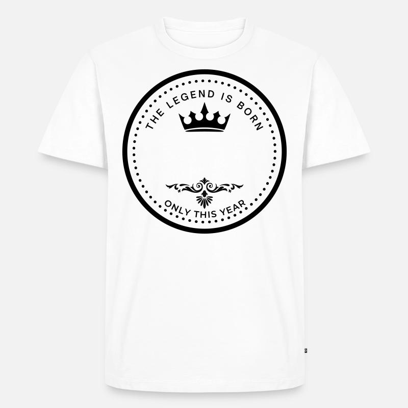Anpassbare Geburt - Männer Premium Bio T-Shirt - Weiß