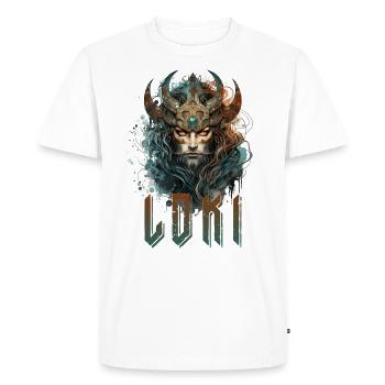 Loki - Men's Premium Organic T-Shirt - white - Front - Nico (187cm)
