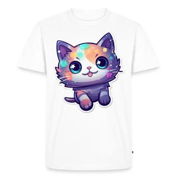 Un mignon chat - T-shirt Premium bio Homme - blanc - Devant - Nico (187cm)