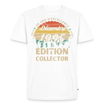 28 ans Décembre 1995 édition collector - T-shirt Premium bio Homme - blanc - Devant - Nico (187cm)